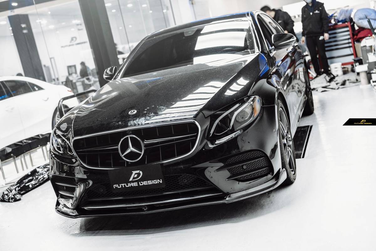 【FUTURE DESIGN正規品】BENZ メルセデス・ベンツ Eクラス W213 S213 AMGバンパー用リップスポイラー 本物DryCarbon ドライカーボン 300拍卖