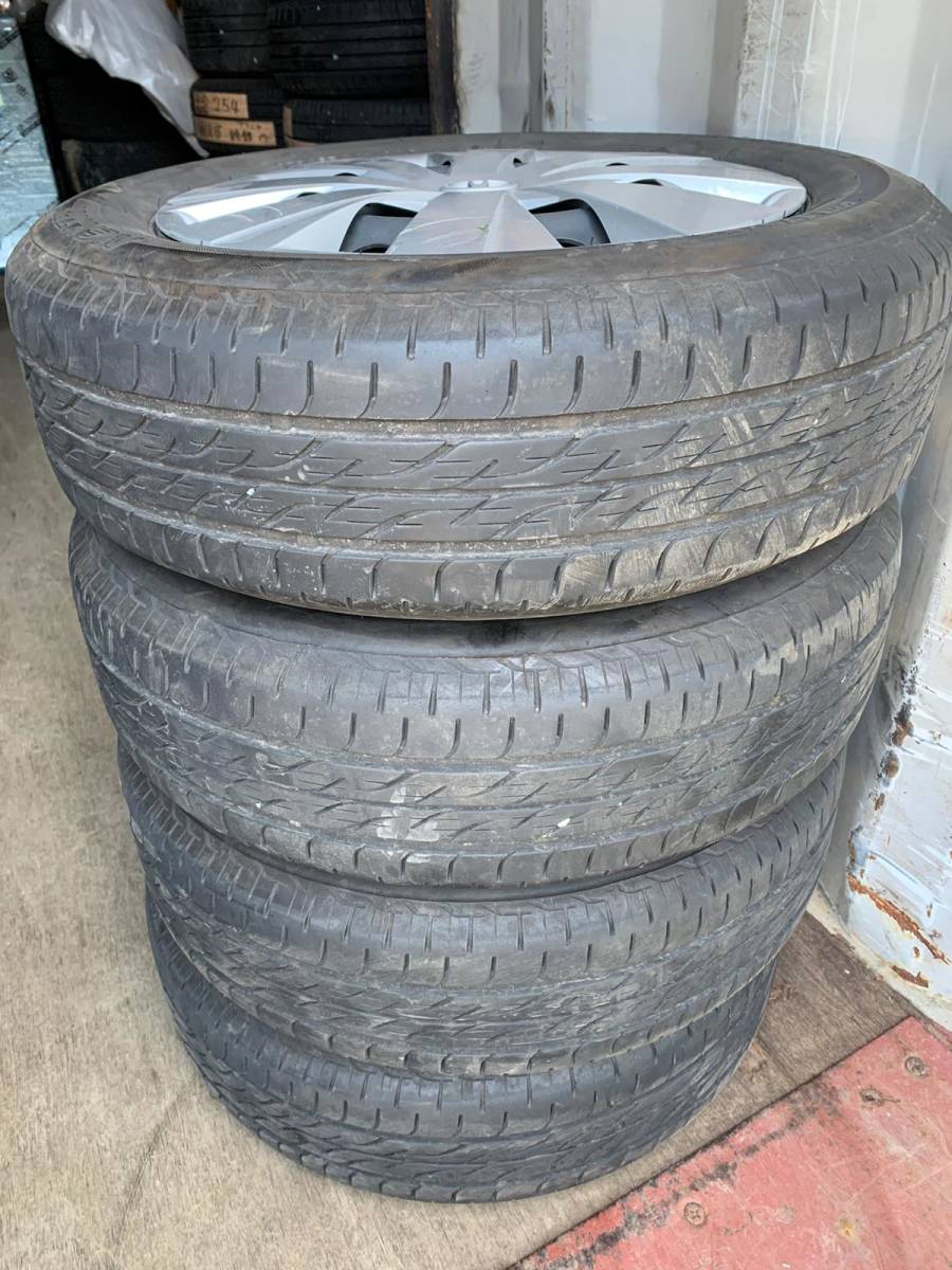 Y411 175/65R15 BRIDGESTONE ブリジストン 2018年 PCD100 4H 5J FIELDER フィールダー NZE164 4本セット キャップ付き拍卖