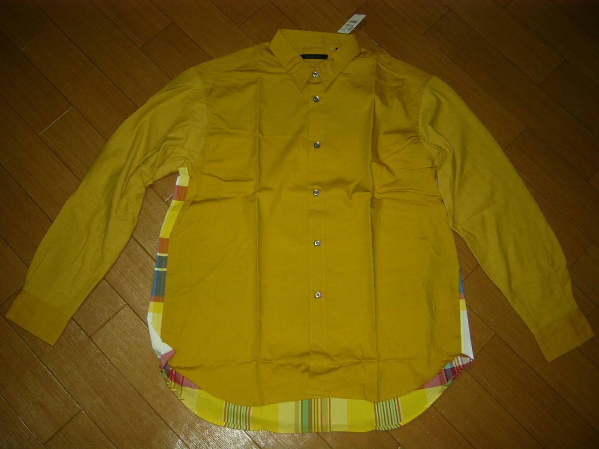 新品 B'2ND requa 切替 チェックシャツ L ニット 薄手 レクア拍卖