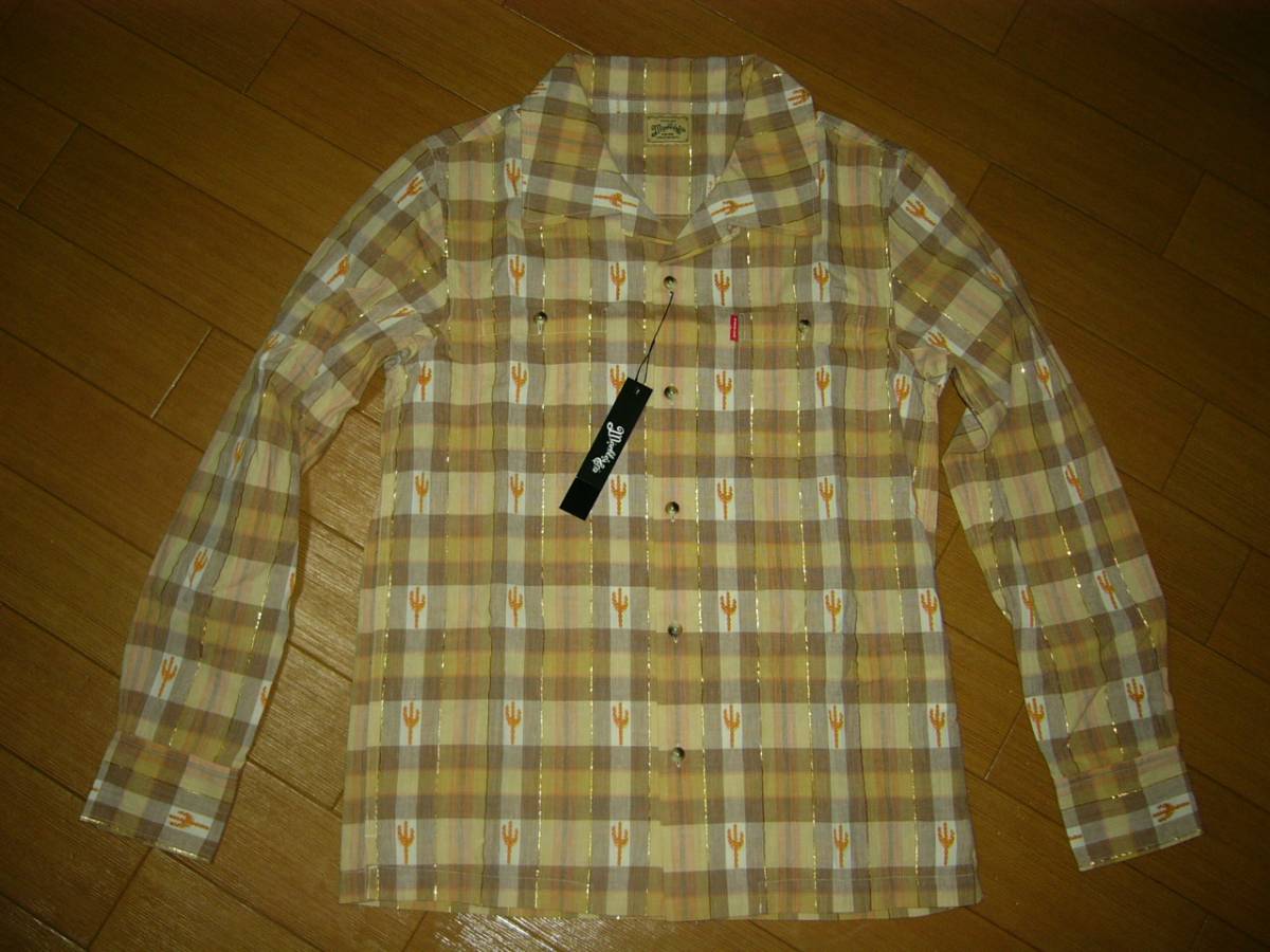 新品 MARBLES マーブルズ チェックシャツ S ラメドット 薄手 長袖シャツ 定価24840円拍卖