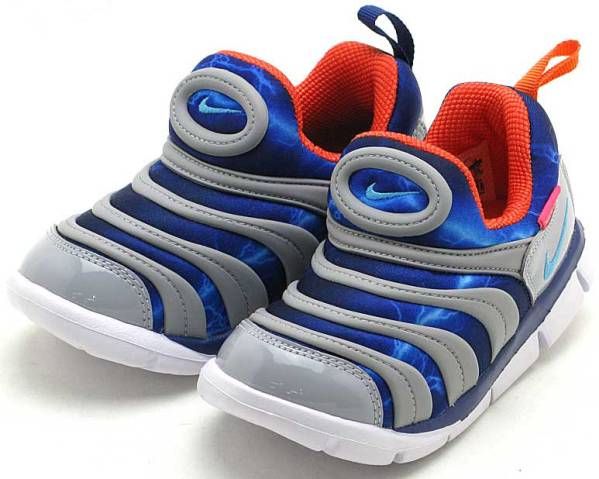 12cm●ナイキ ダイナモ フリー DYNAMO FREE TD 灰 青 ブルー 子 ベビー シューズ スリッポン 軽量 着脱楽 ファーストシューズ 343938-003拍卖