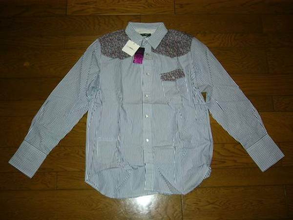 新品 CASHCA ENGLAND カシュカ 切替 ウエスタン ストライプシャツ L Nリバティ 長袖 定価21000円拍卖