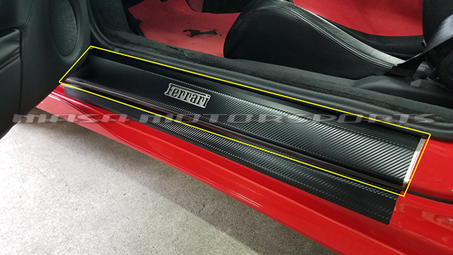 ferrariフェラーリf430F-1スパイダースクープキッキングプレートカスタムカーボンシート左右傷防止やドレスアップフィルムカット済み拍卖