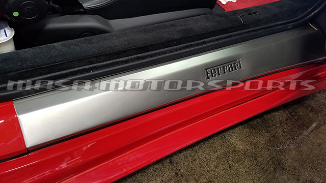 ferrariフェラーリf430 パーツ F-1スパイダースクーデリアキッキングプレートプロテクション保護フィルム傷防止エントランスプレート内装拍卖