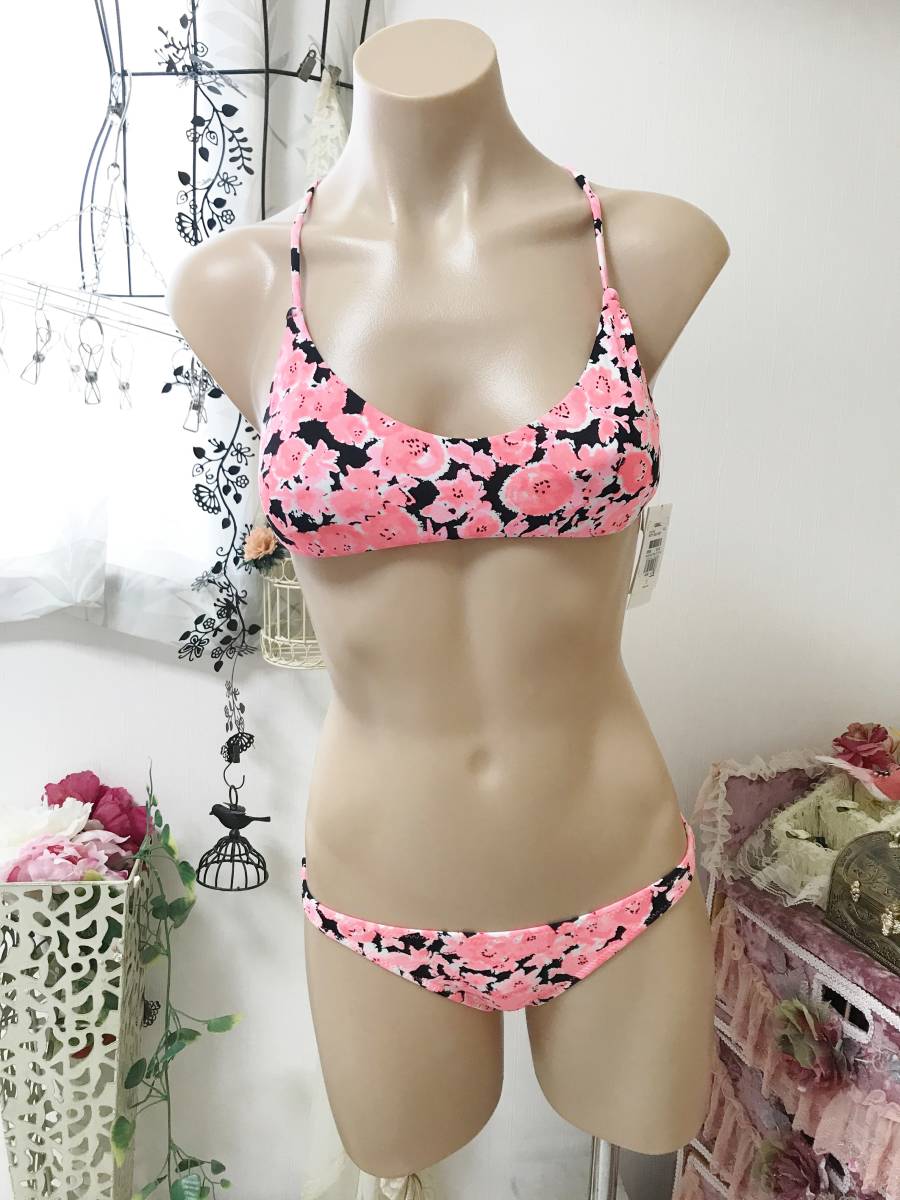 ●レディス水着 USA S●ボルコム【VOLCOM】ソフト三角ビキニ/PRETTY WILD CROP*FULL 定価:13,000+税拍卖