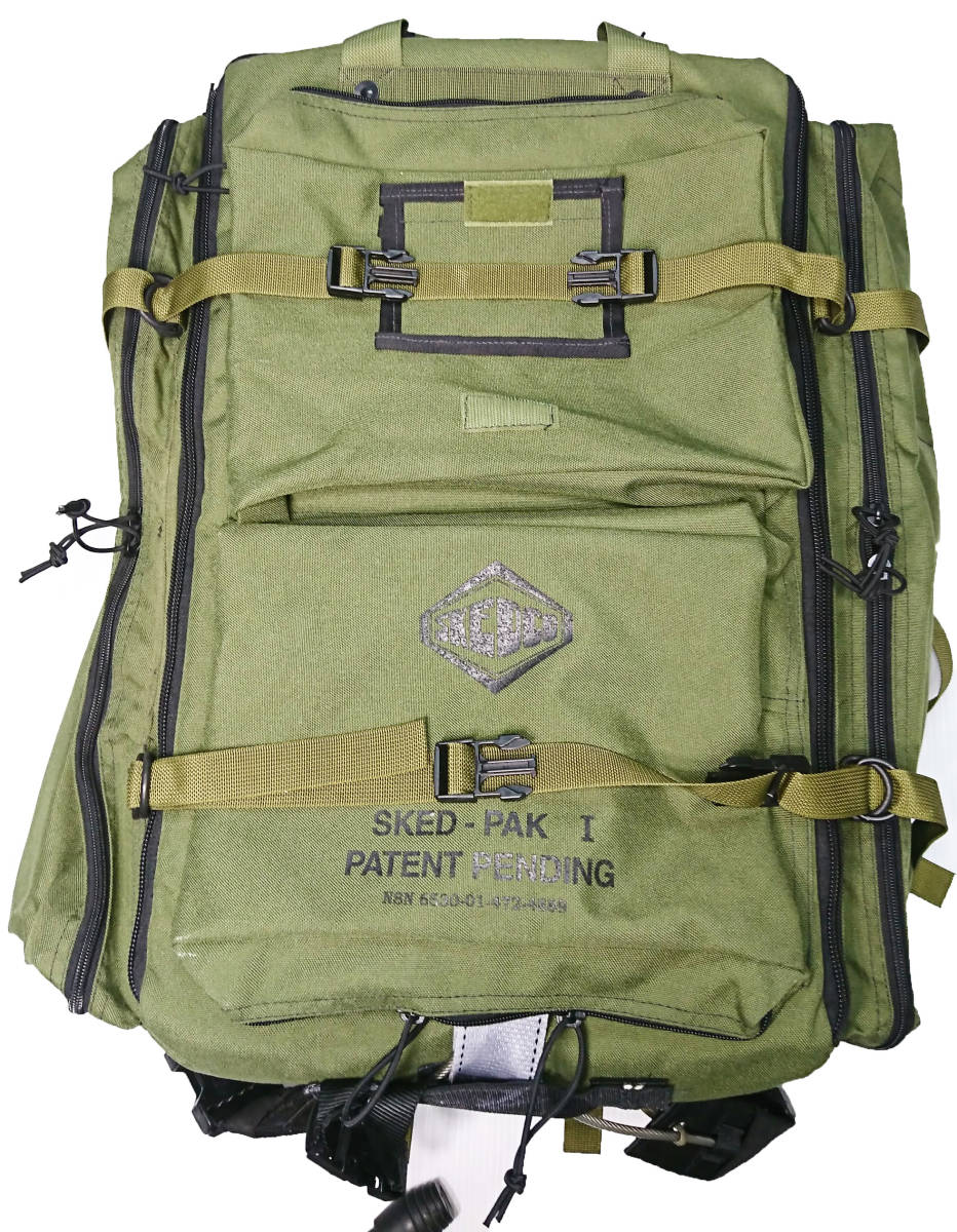 米軍特殊部隊放出 SKED-PAK I JUMPABLE MEDICAL RUCK. NSN: 6530-01-472-4889 空挺医療 ジャンプバル ラック拍卖
