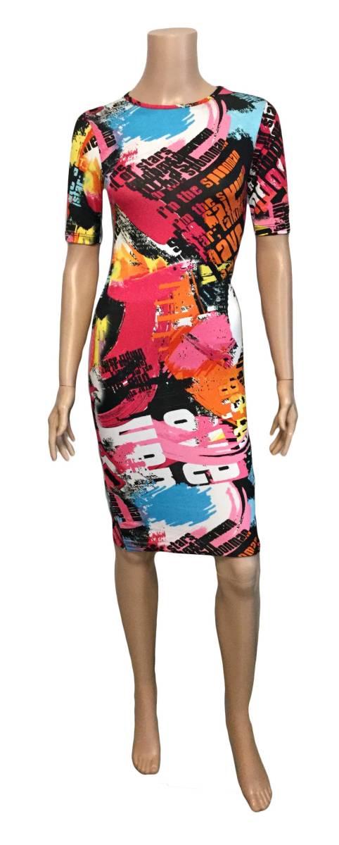 【 ジャマイカ直輸入 】 【 インポートワンピース 】 ボディコン タイトワンピース マルチカラー ジャマイカファッション レゲエ雑貨 拍卖