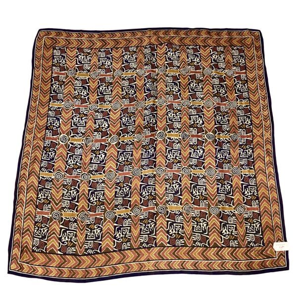 送料込み 未使用■ ジバンシィ/GIVENCHY■シルク素材 ロゴ入り エスニックプリント 大判スカーフ 日本製 ジバンシー拍卖