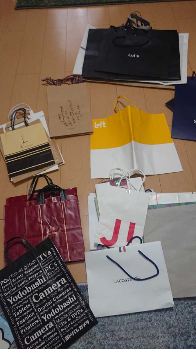 紙袋 手提げ袋 ショップバック まとめ売り 大量50枚セット フリマ バザー 大中小サイズ拍卖