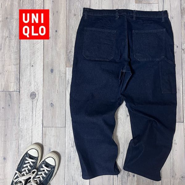 ☆UNIQLO ユニクロ☆インディゴ ストレッチ ペインター デニム パンツ Size【XL】 M S2273拍卖