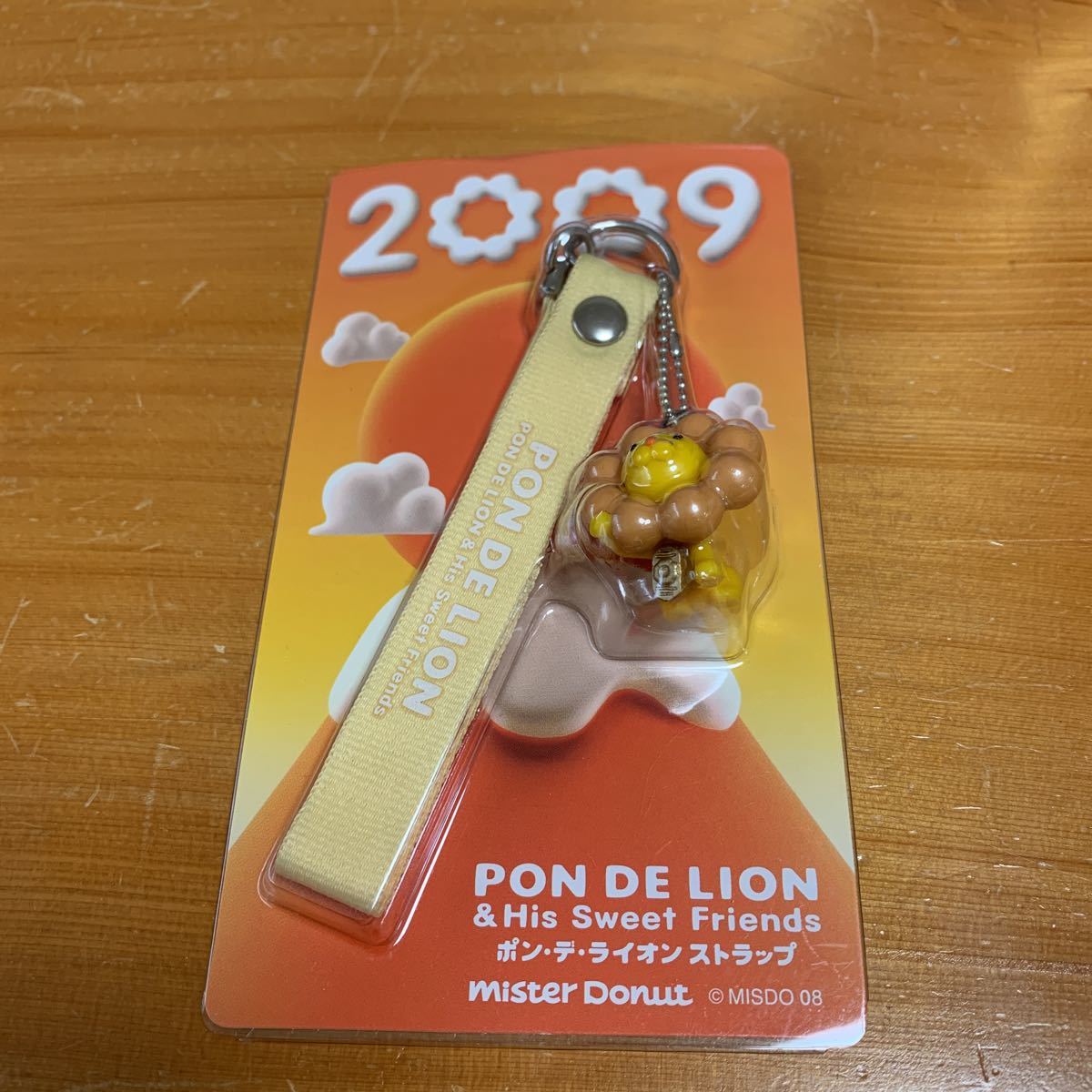 10.ミスタードーナツ ストラップ 2009 ポン・デ・ライオン PON DE LION ポンデライオン ノベルティグッズ 新品 未使用品 貴重 送料無料拍卖