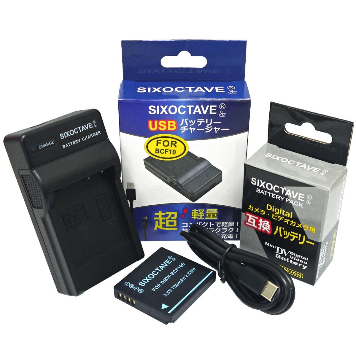 DMW-BCF10E DMW-BCF10 Panasonic パナソニック 互換バッテリー 1個と 互換USB充電器 の2点セット拍卖