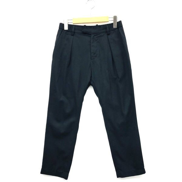 JZ0426★STUDIOUS ビエライージー スラックスパンツ★1★黒 ステュディオス拍卖