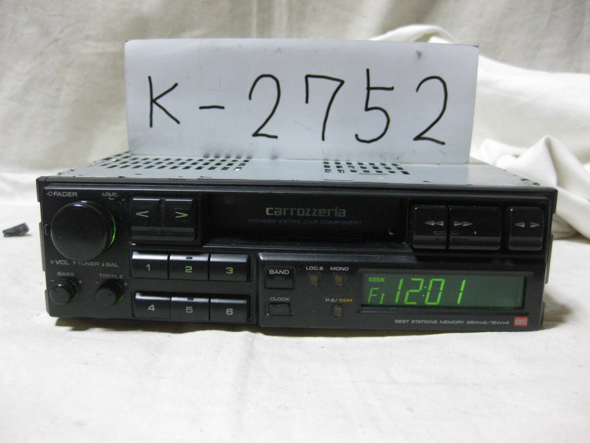 K-2752 Carrozzeria カロッツェリア DEH-K40 1Dサイズ カセットデッキ テープデッキ 故障品拍卖