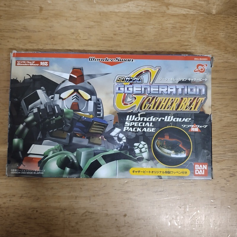 ワンダースワン/SDガンダム Gジェネレーション ギャザービート ワンダーウェーブ同梱版/取説・ハガキ・ソフトケース・ワッペン付拍卖