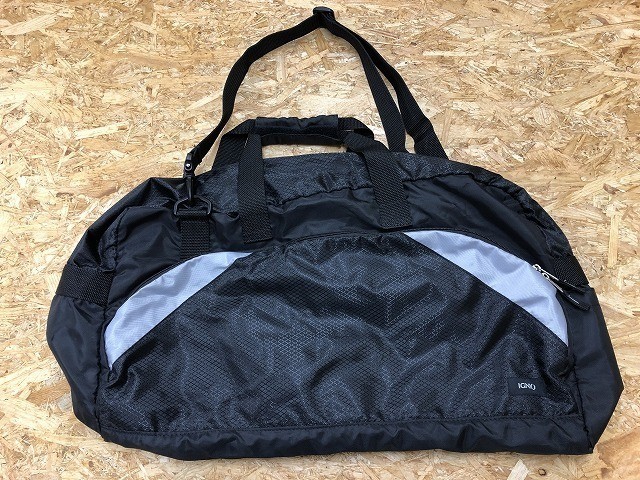 IGNIO イグニオ ダブルジップ かばん カバン ボストンバッグ スポーツバッグ ブラック 黒拍卖