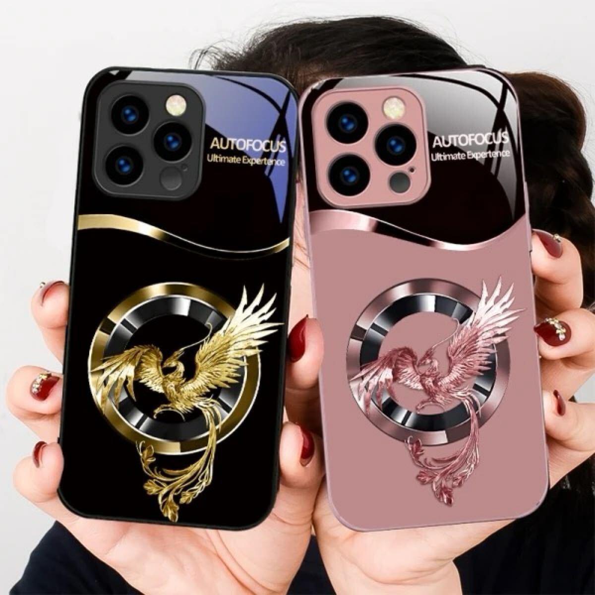 IPhone用強化ガラス電話ケース,iPhone 16 plus,15, 14, 13, 12 mini,11 pro max,x,xs,xr,7, 8 plus,2022 高級 大人気 数量限定 可愛い拍卖