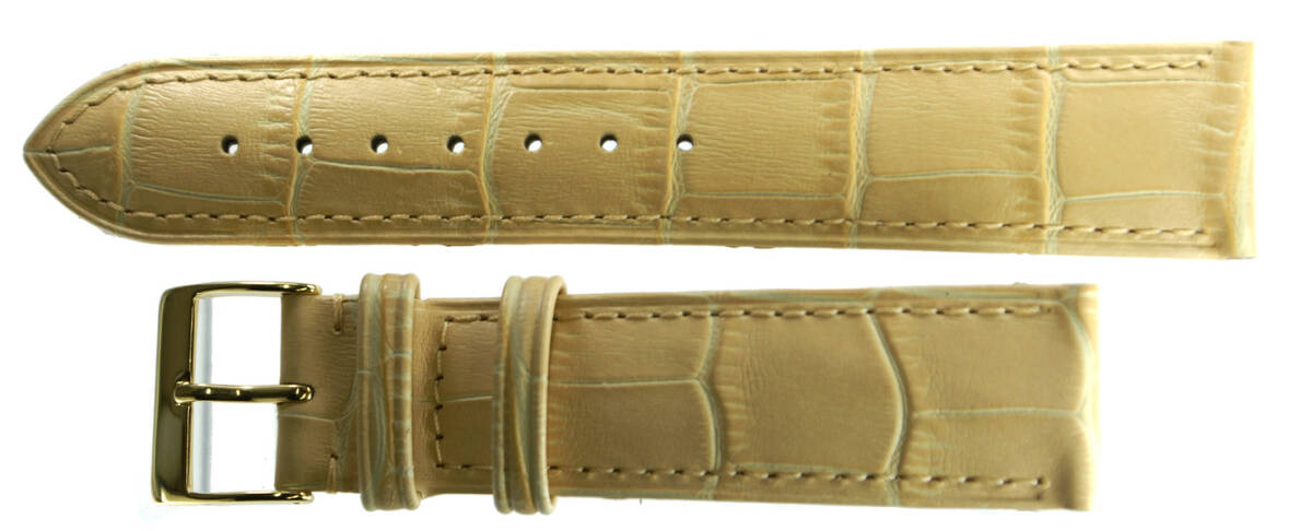 コンドル社製牛革時計バンド 20mm クリーム色拍卖