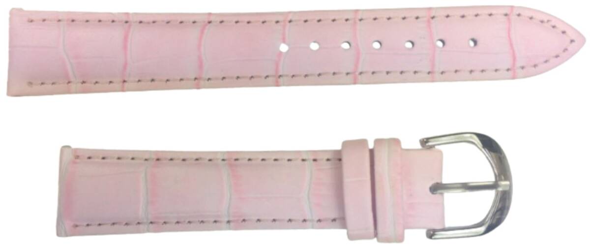 Ounier社製 牛革時計バンド ピンク 18mm拍卖