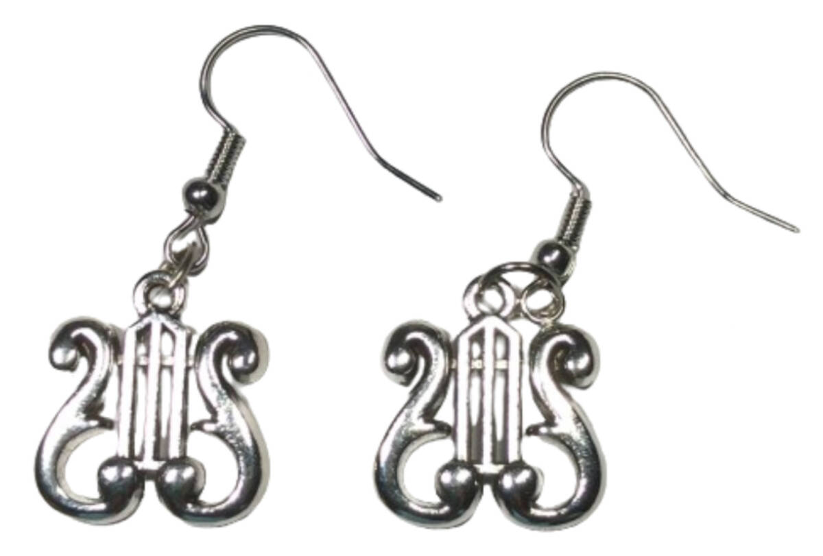 2個セット ハープ 音楽 金 管楽器 モチーフ ピアス 揺れる 垂れる アクセサリー おしゃれ かわいい レディース拍卖