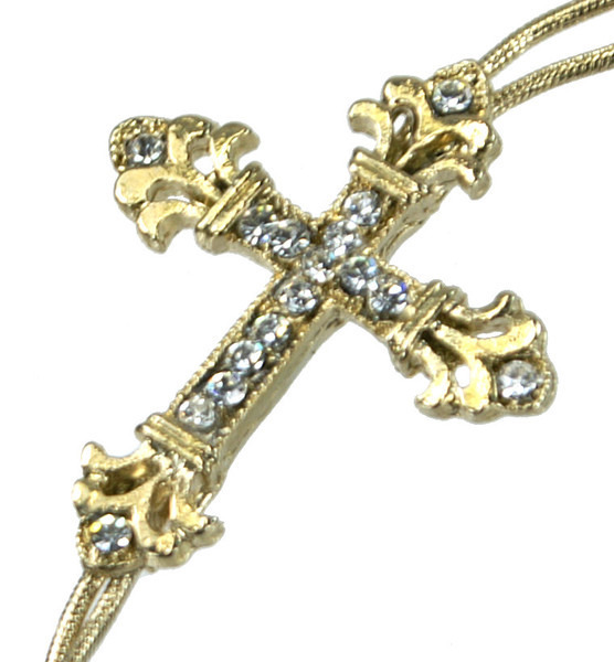 ラインストーンゴシッククロスブレス ゴールド拍卖