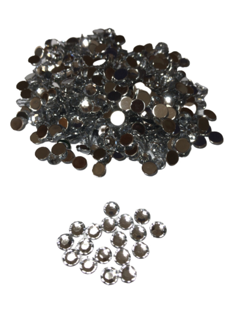 ●5mm● デコ用ストーン 500粒 クリア ライン ハンドメイド ネイル キラキラ ビジュー パーツ DIY 工作 透明拍卖