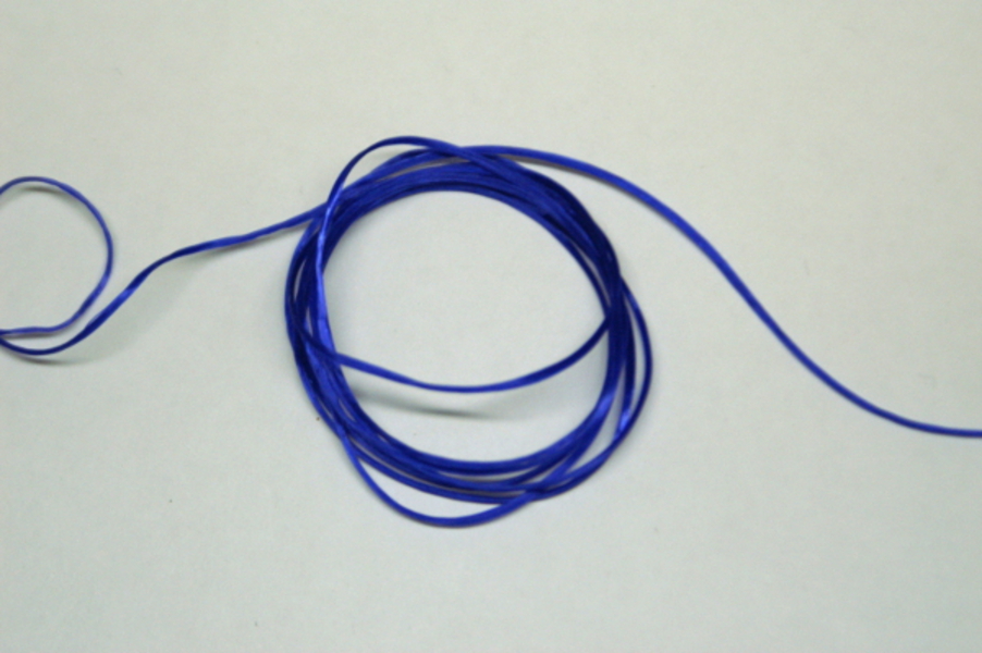 ブレスレットの製作お試し用に シリコンゴムブルー 1m拍卖
