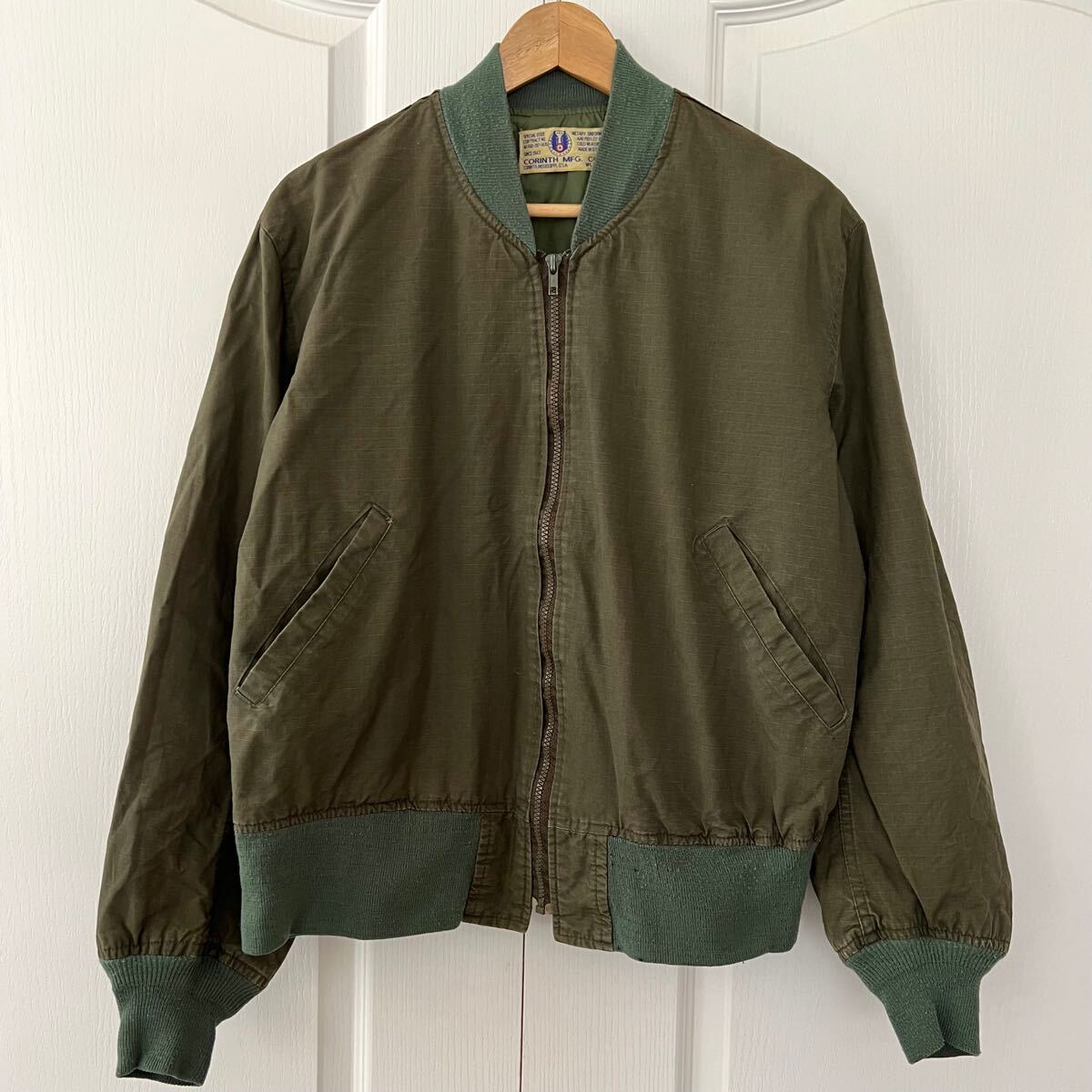 CORINTH MFG コリンス MA-1 US ARMY USA製 ミリタリー ジャケット ブルゾン カーキ M アメリカ製 米国製 拍卖