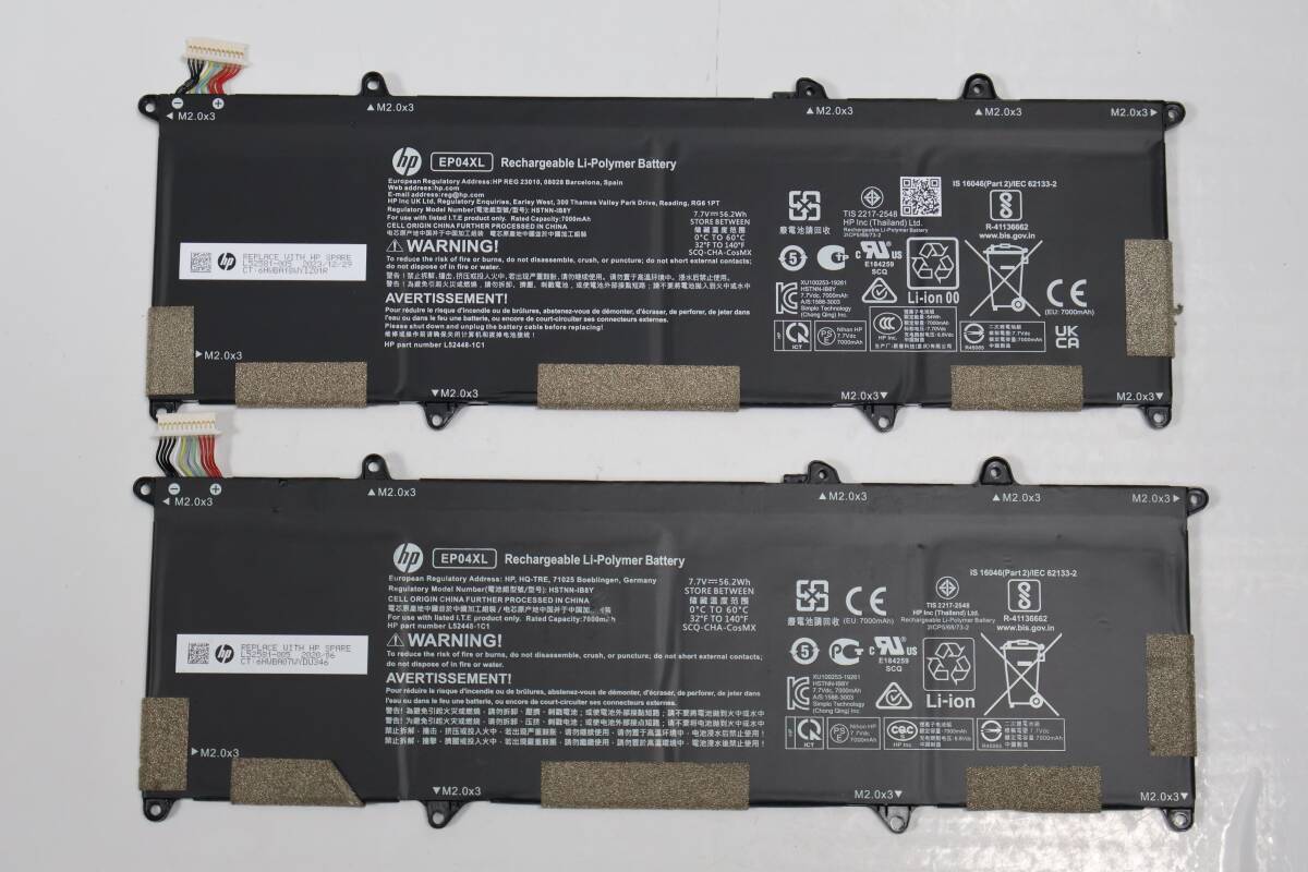 N3290 & 2個セット HP Elite Dragonfly G1 G2 用 純正バッテリー EP04XL L52581-005 HSTNN-IB8Y 7.7V 56.2Wh拍卖