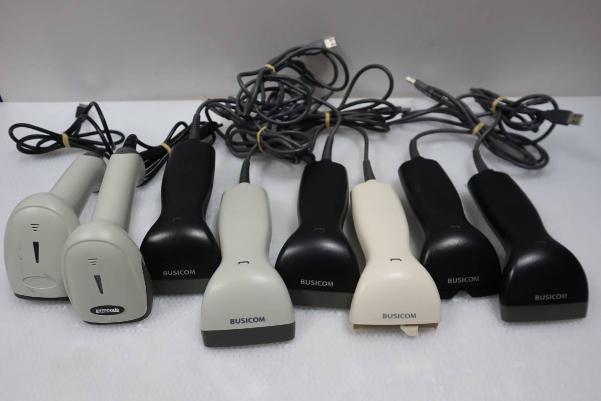 D0455 n 【8台セット】 ビジコム BUSICOM CCDバーコードリーダー BC-BR900L-B ・ Symcode MJ-6709C USB接続拍卖