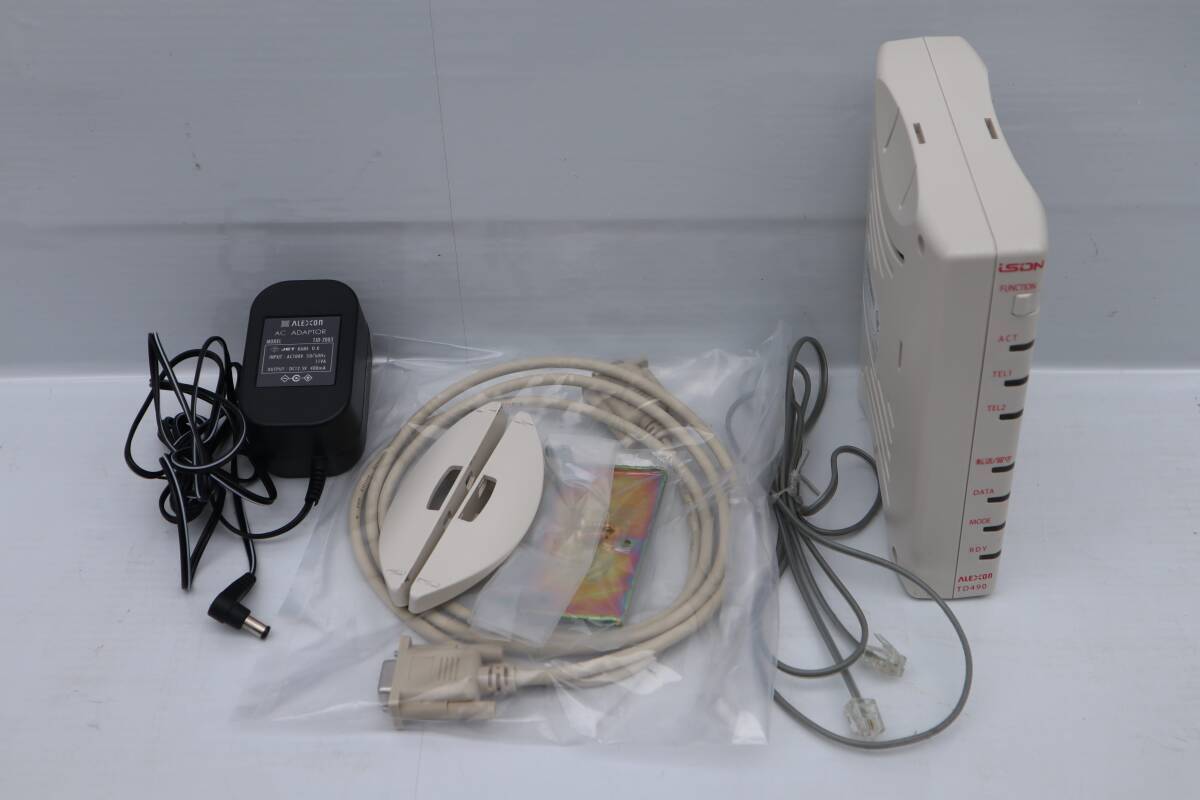 E8334 L ALEXON アレクソン TD490 ISDN ターミナルアダプタ 初期化済 電源ACアダプター付拍卖