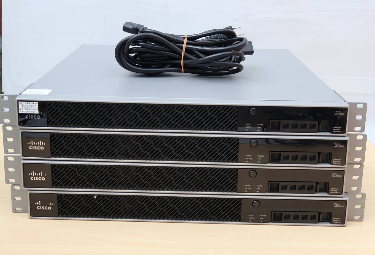 D1369 L ★現状品/4台セット★CISCO/シスコ 適応型セキュリティアプライアンス ASA5512-X拍卖