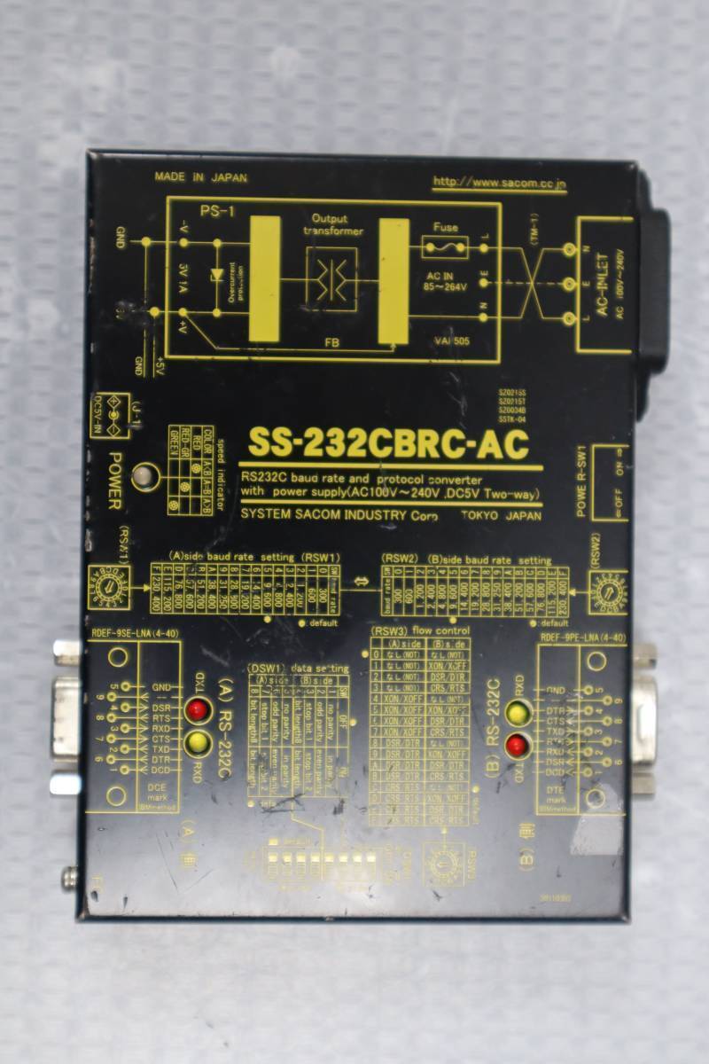 E4453 Y SS-232CBRC-AC RS232Cボーレート変換ユニット 【本体のみ】拍卖