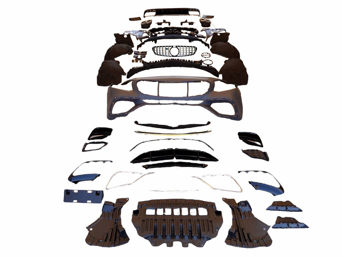明日着 C217 フロント グリル ディフューザー マフラーカッター 後期S63type ベンツ Sクラス クーペ エアロ カスタム パーツ 外装 バンパー拍卖