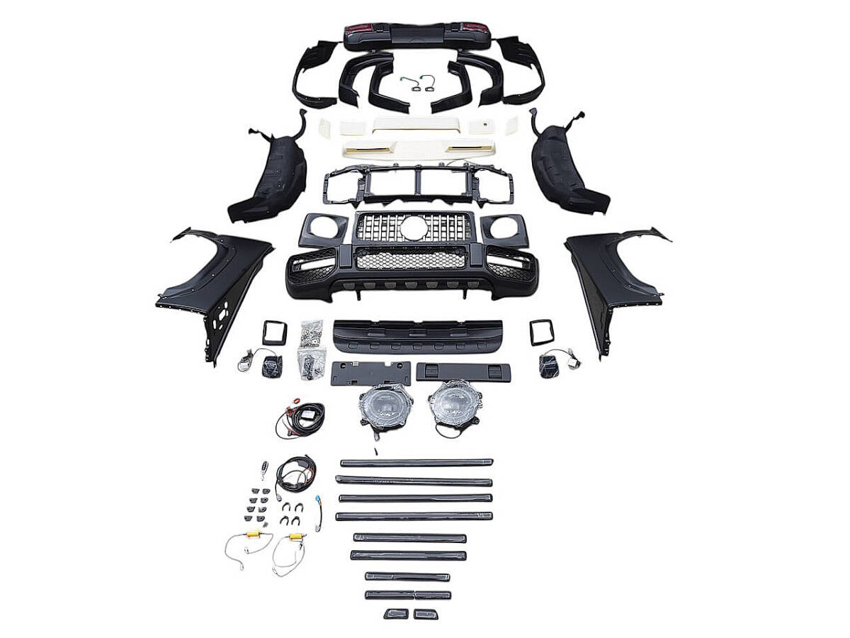国内在庫 ジムニー ノマド W463a G63type フロント グリル サイド リア フェンダー ボンネット ライト 即納 スズキ 5ドア カスタム エアロ拍卖