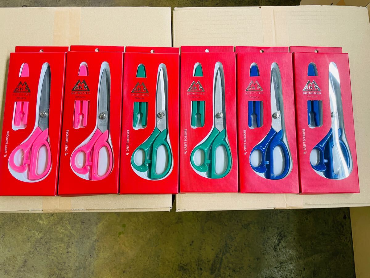 未使用品6個セット クラフト鋏 ステンレス製 カバー付き拍卖