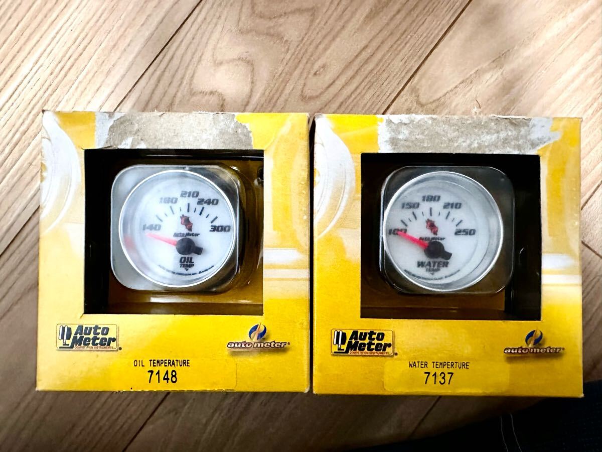 オートメーター!C2 水温計、油温計!当時物!未使用品!アメリカンテイスト!旧車にアメ車に!マッスルしてください!拍卖