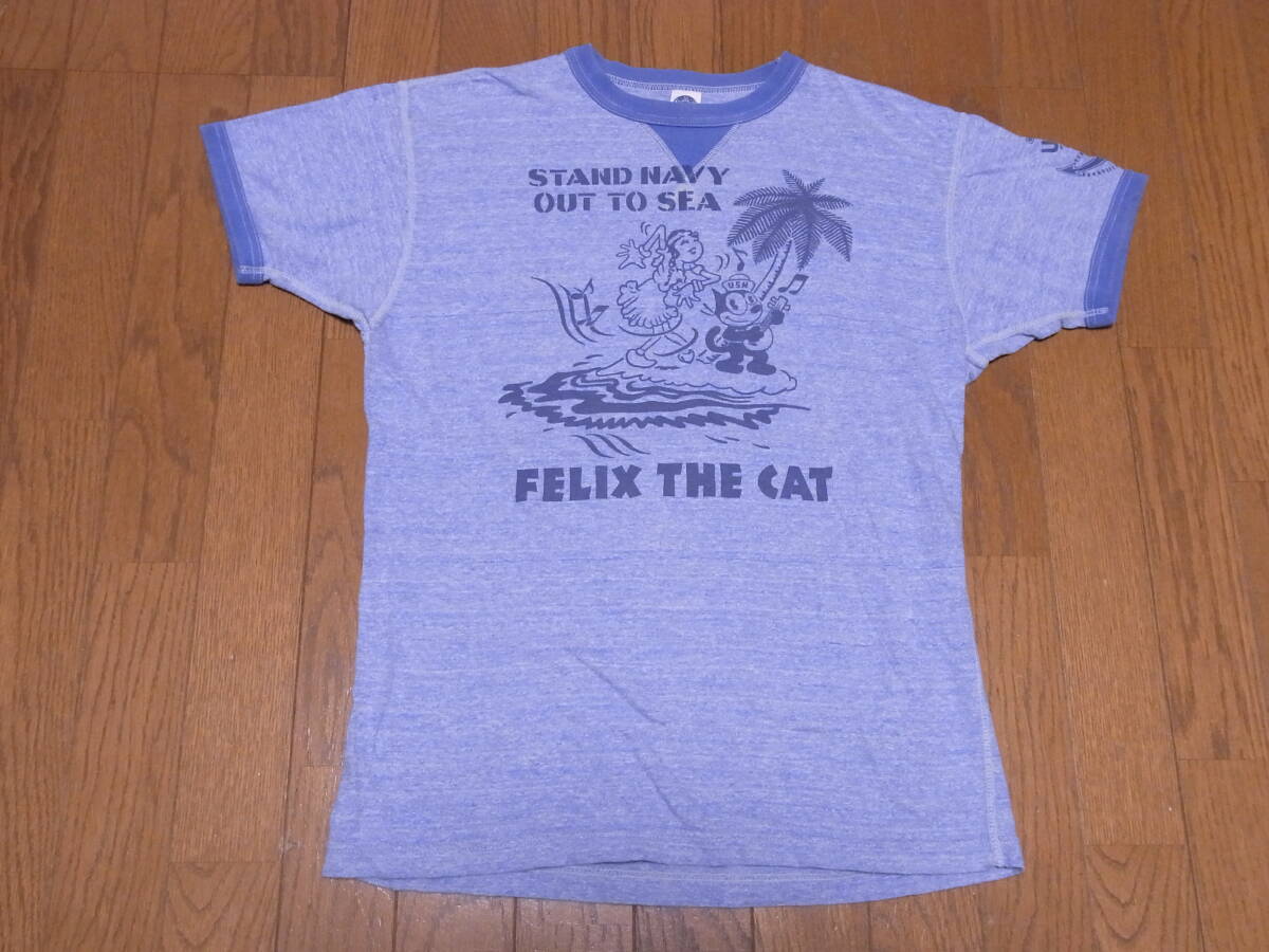 256-121/TOYS McCOY/トイズマッコイ/McHILL/マックヒル/FELIX THE CAT/フィリックス/USN/U.S. NAVY/前V/リンガーTシャツ/トリムTシャツ/M拍卖