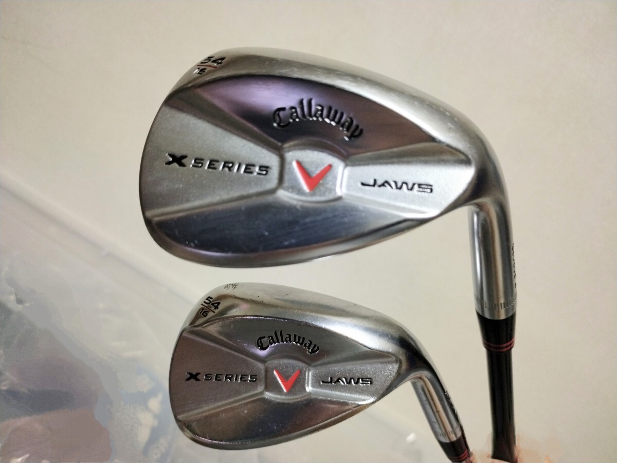 キャロウェイ X JAWS ウェッジ ミルキークロム 54-16 (USA仕様) Fujikura 95ST&D/Gモデル 2本セット拍卖