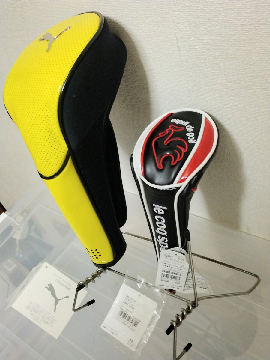 プーマ ヘッドカバー ドライバー用 イエロー型番867157/ルコックスポルティフ/UT用ヘッドカバー型番 QQ4344/2点セット  ★新品未使用品★拍卖