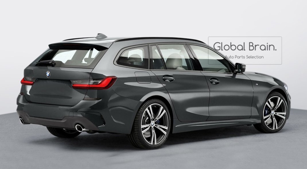 BMW 3シリーズ G21 リア バンパー プロテクター ガード/ リア トリム カバー リア ゲート スポイラー エアロ ブラック拍卖