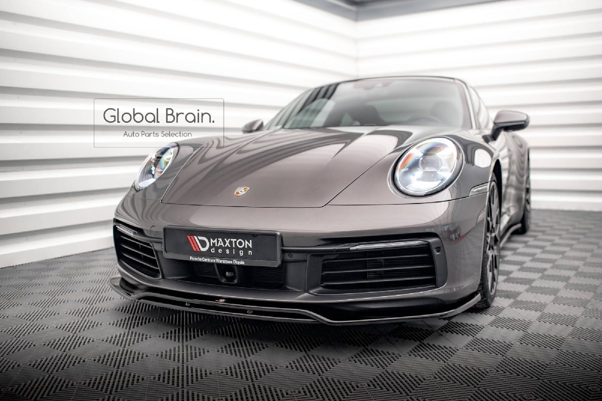 ポルシェ 911 992 カレラ 4S フロント リップ スポイラー / フロント スプリッタ― バンパー エプロン アンダー フラップ拍卖