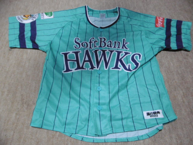 ★ソフトバンク/ホークス★半袖応援ユニフォーム 鷹野の祭典2023 グリーン系 サイズ:S拍卖