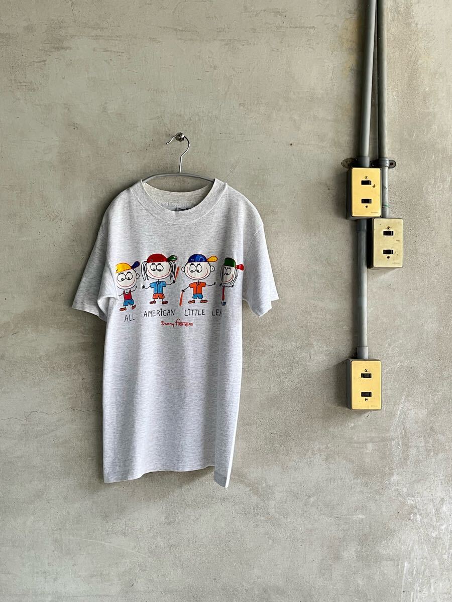 90s 90年代 95年 danny first ダニーファースト ビンテージ Tシャツ USA製 半袖 古着 キャラ シングルステッチ ロゴ 星条旗 タグ オールド拍卖