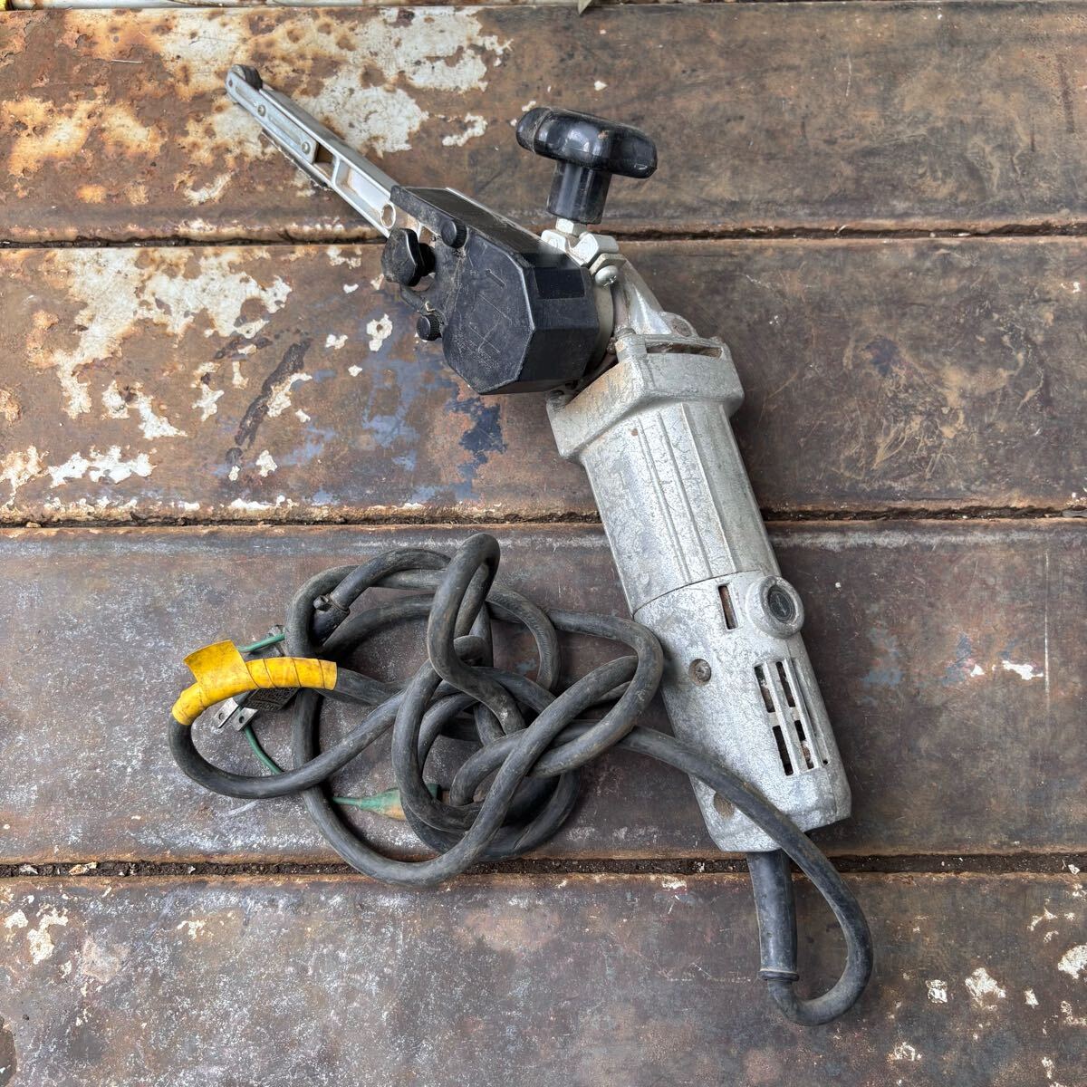 通電確認 送料無料 HITACHI 日立 ベルトサンダー 100V ベルトサンダ 研磨機 HIKOKI ハイコーキ PDH-100D ディスクグラインダー拍卖