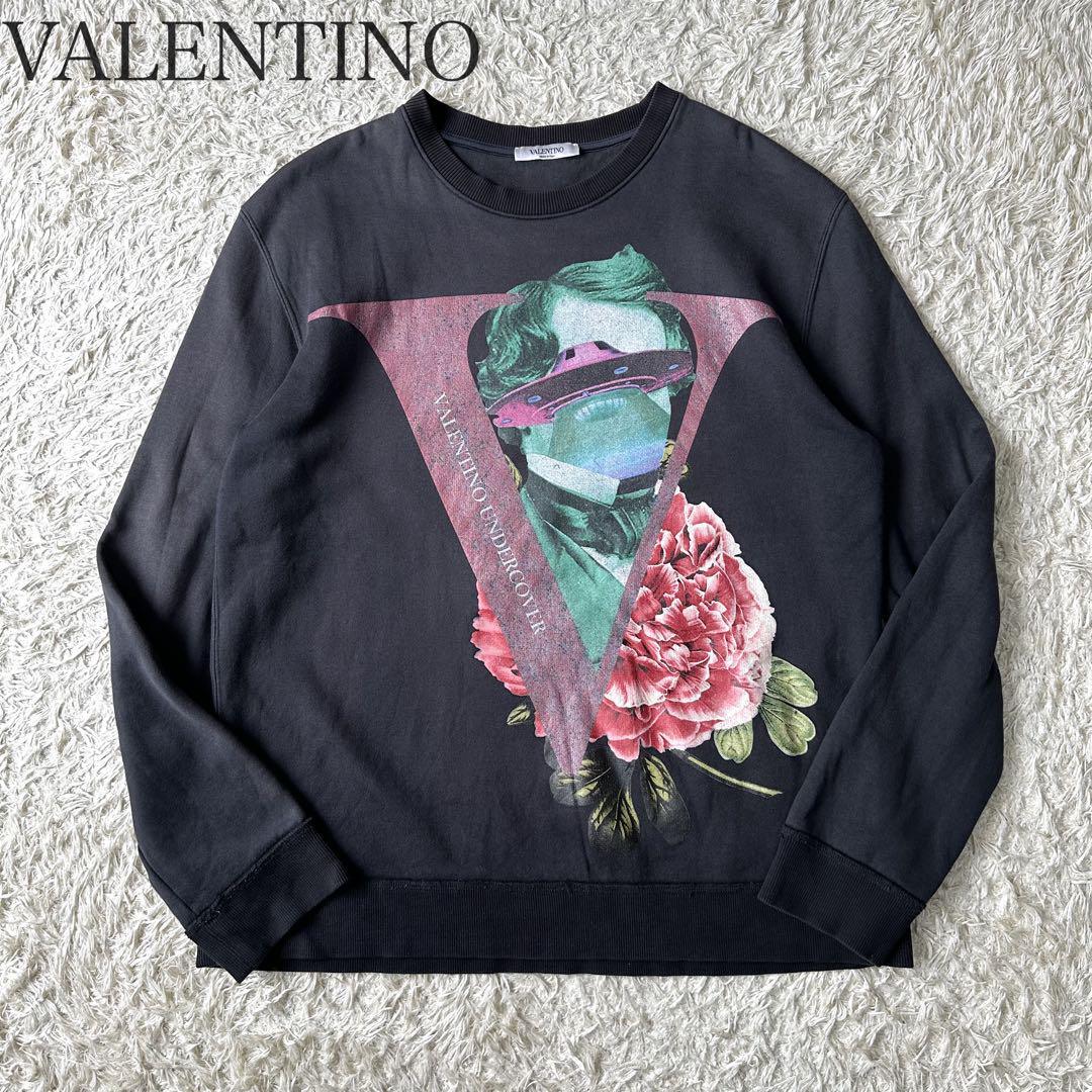 19-20AW VALENTINO UNDERCOVER ヴァレンティノ アンダーカーバー コラボ スウェット V FACE UFO 黒 ブラック スエット トレーナー拍卖