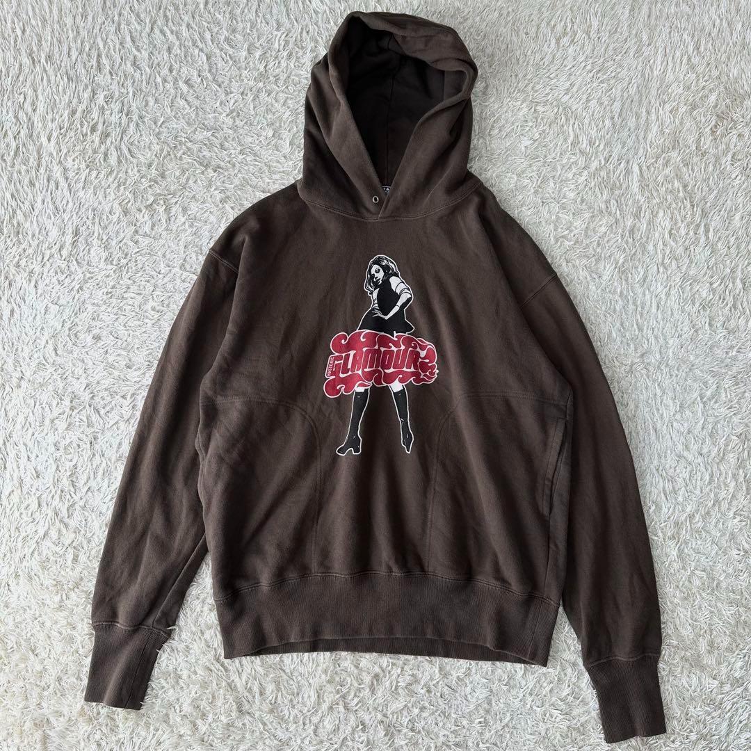 L HYSTERIC GLAMOUR ヒステリックグラマー ヴィクセンガール プルオーバー パーカー ブラウン VIXEN GIRL拍卖
