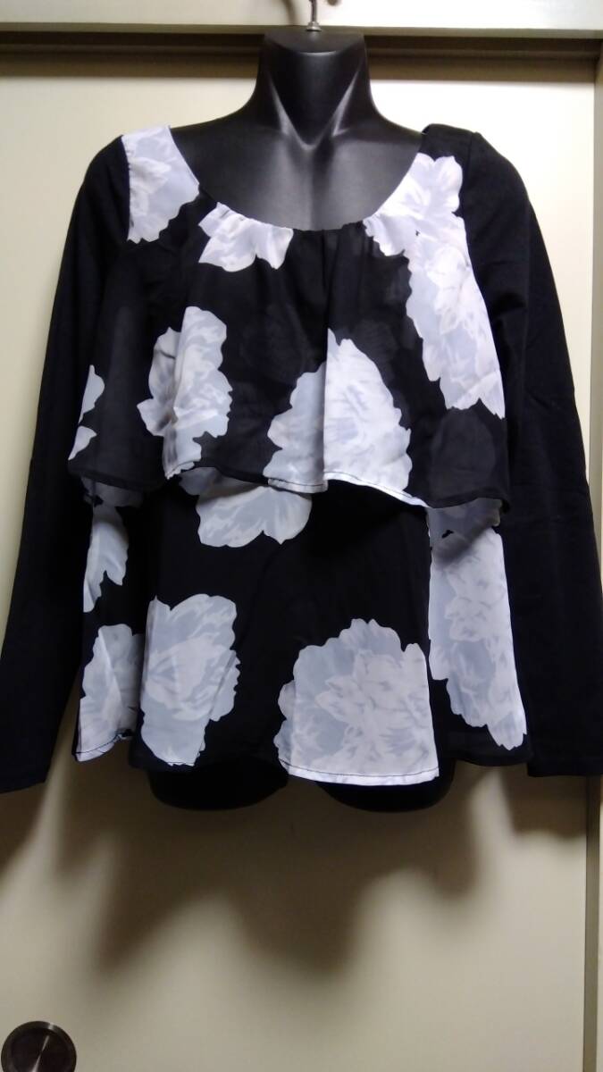 ☆リゼクシーシフォンティアードカットソー☆未使用自宅保管拍卖