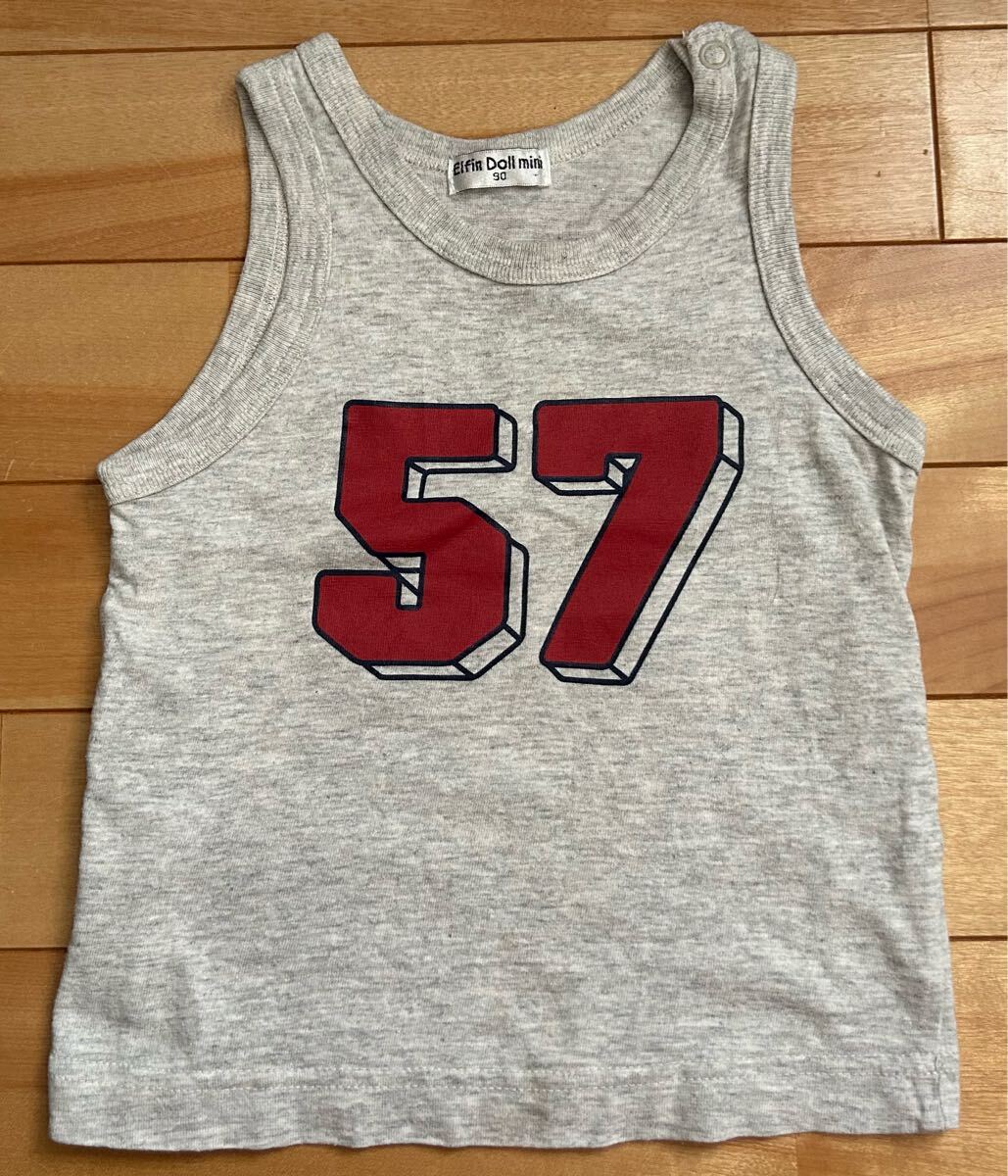 送料無料 90 Elfin Doll mini エルフィンドールミニ タンクトップ キッズ コットン トップス ベビー こども服 西松屋拍卖