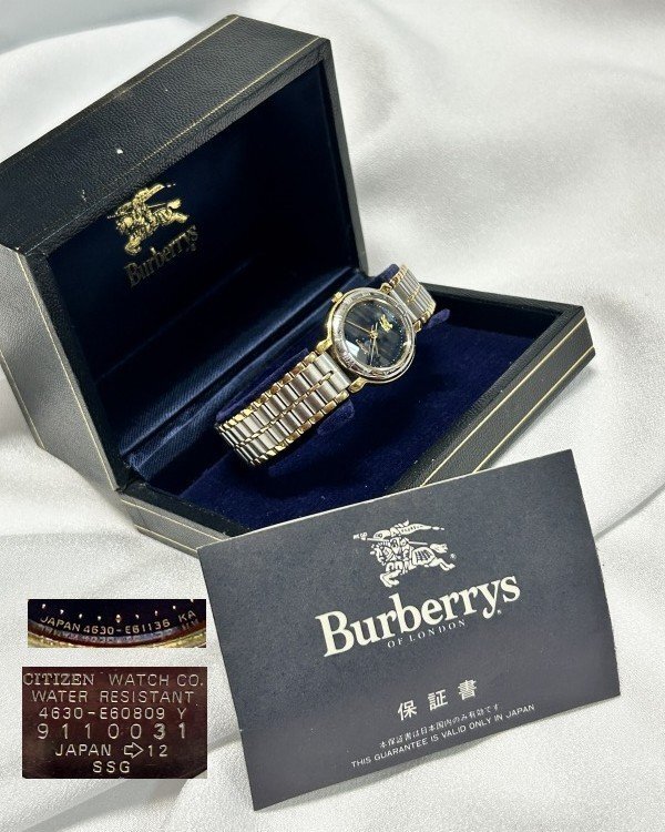 ◇ヴィンテージ「Burberrys」バーバリーズ CITIZEN 腕時計【騎士ロゴ(Equestrian Knight)ベゼル部 ローマ数字刻印】Q06418拍卖